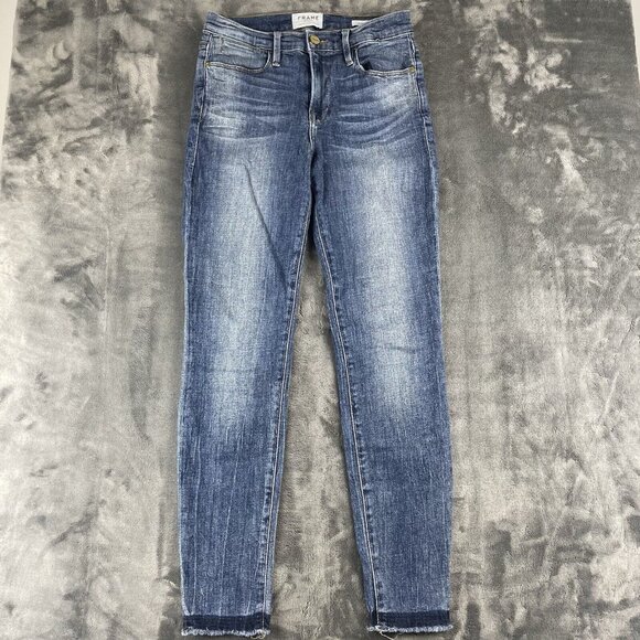 FRAME Denim - FRAME DENIM Le High Skinny Ankle Jeans, Light Wash - Size 26